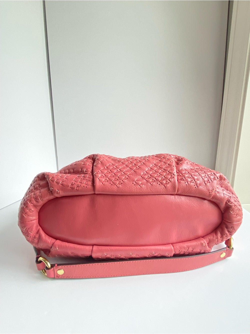 Coach Madison Woven Leather Sophia Satchel in Rose Pink - Picture 10 of 14